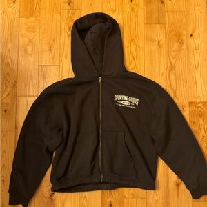 Roots Dark Grey Zip-Up Hoodie